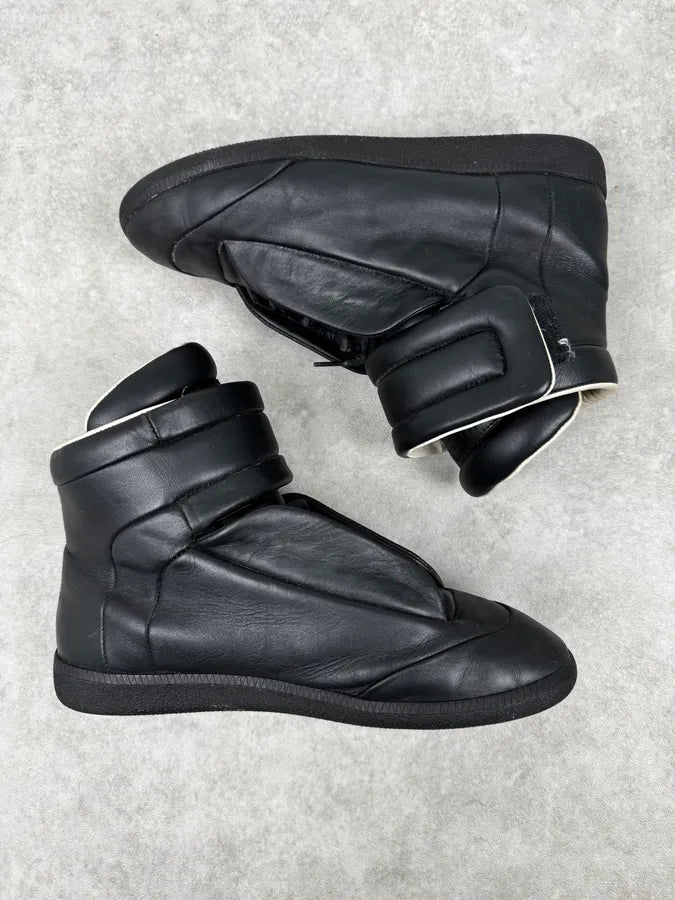 Maison Margiela Black Future Leather High-Top Sneakers TZEXbWL 2