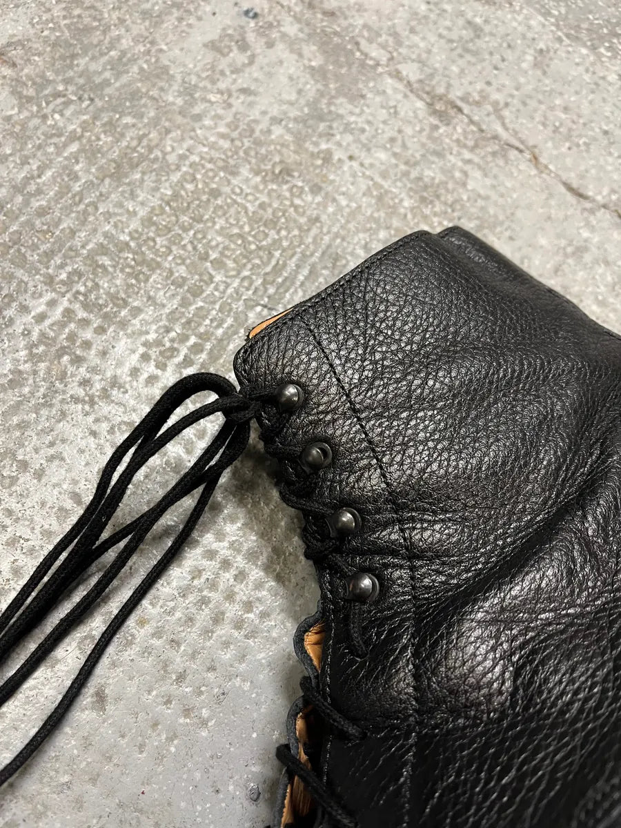 Maison Margiela Black High Combat Leather Boits (42eu/us8.5) IulvdJJ 2