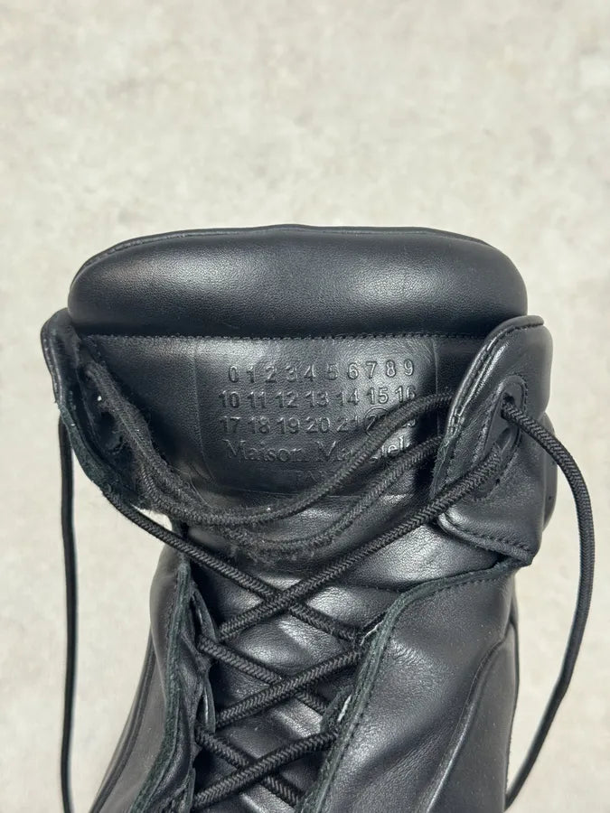 Maison Margiela Black High Leather Avant-Garde Sneakers yTMyJye 8