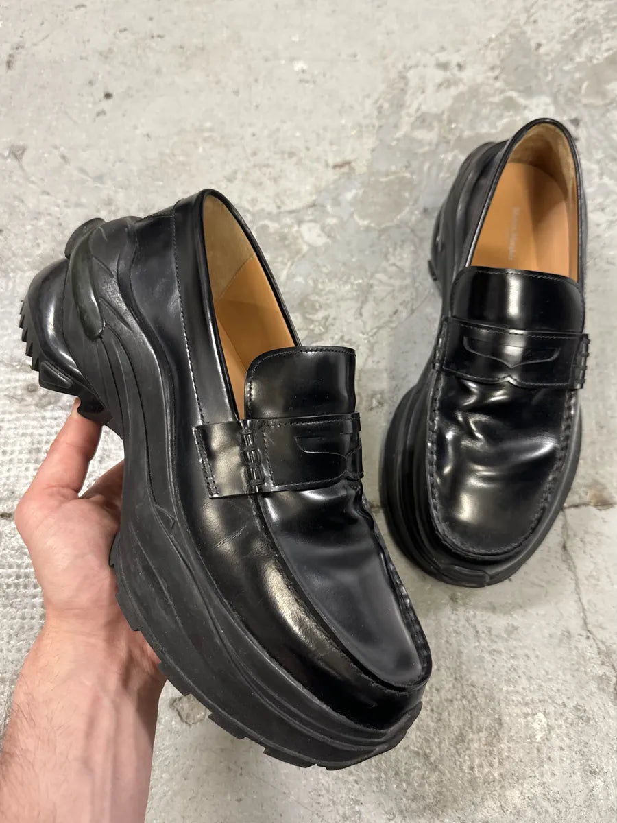 Maison Margiela Black Hybrid Leather Loafers SnklQim 0