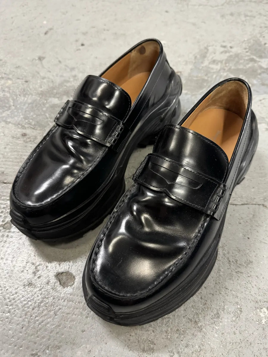 Maison Margiela Black Hybrid Leather Loafers SnklQim 1