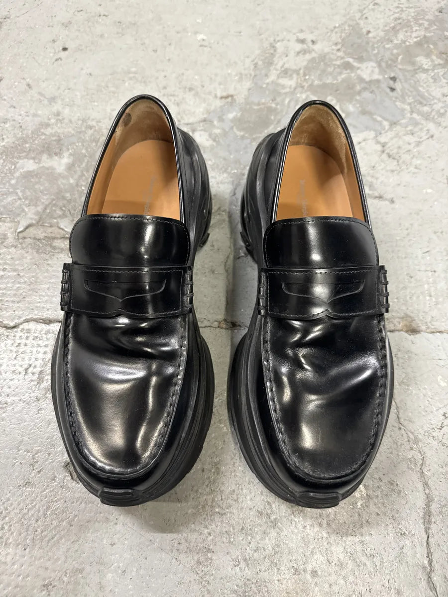 Maison Margiela Black Hybrid Leather Loafers SnklQim 3