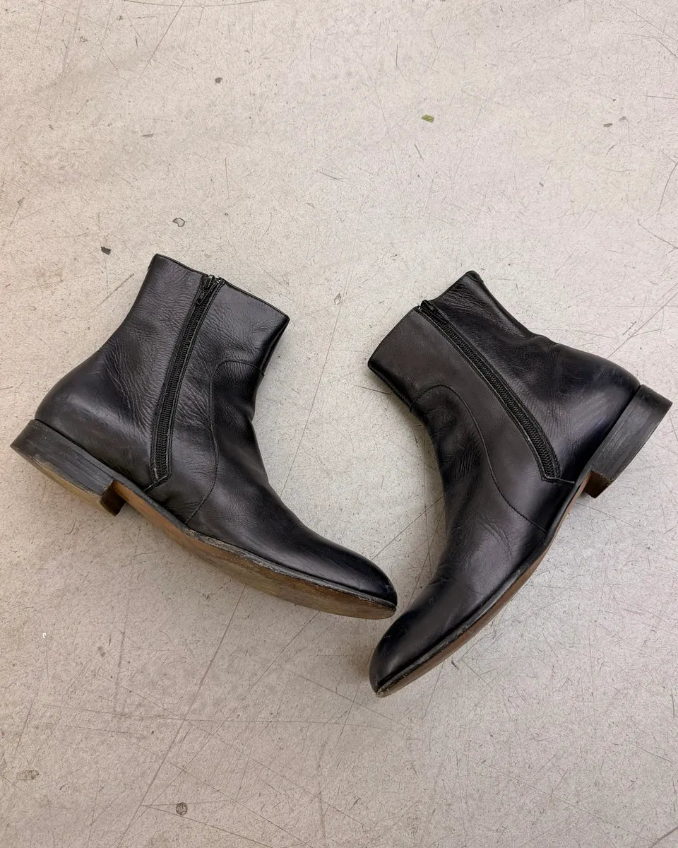 Maison Margiela Black Leather Boots FigutXr 3