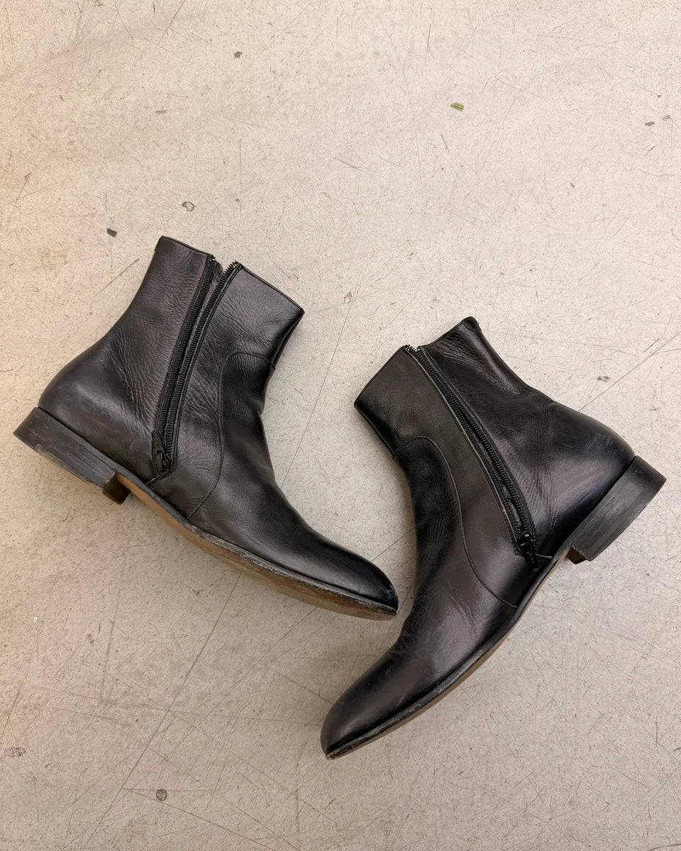 Maison Margiela Black Leather Boots FigutXr 4