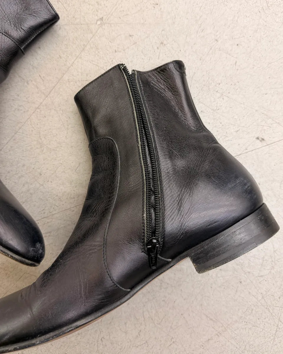 Maison Margiela Black Leather Boots FigutXr 6