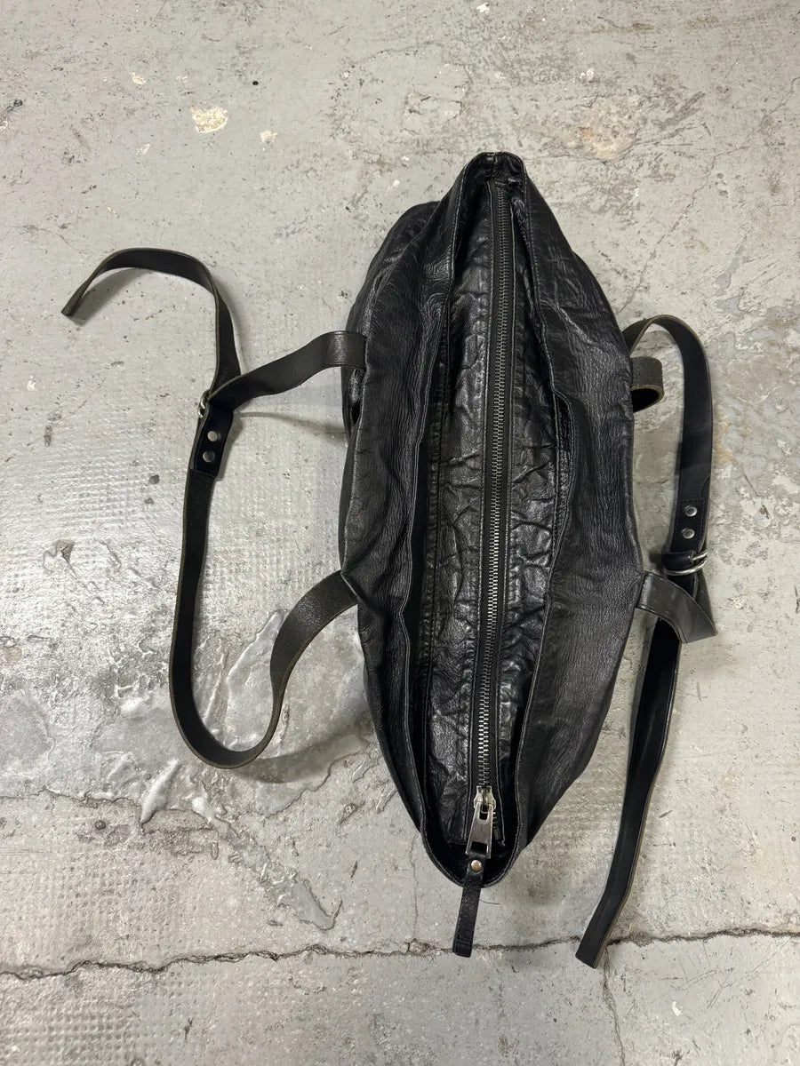 Maison Margiela Black Leather Cabas Handle Bag (OS) 1
