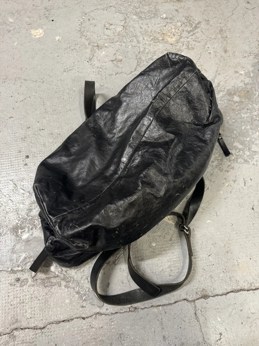 Maison Margiela Black Leather Cabas Handle Bag (OS) 6