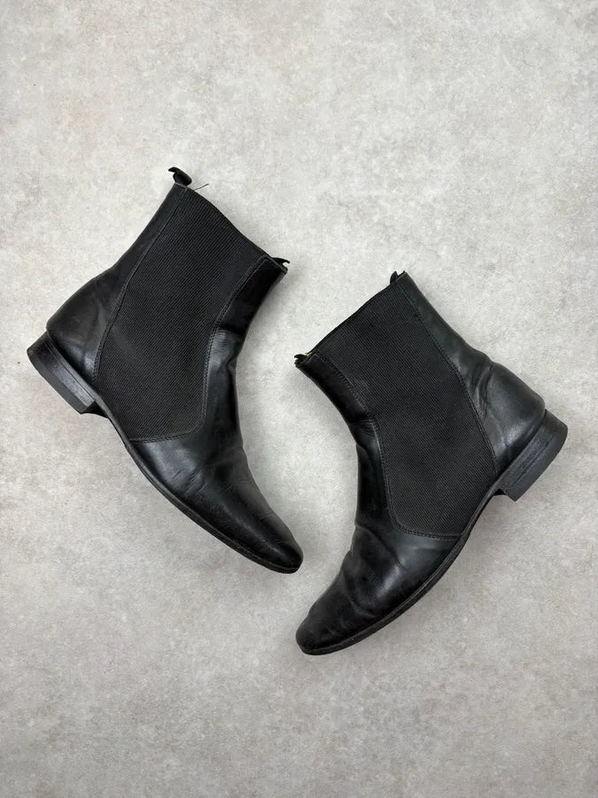 Maison Margiela Black Leather Chelsea Boots JXSbtgT 3