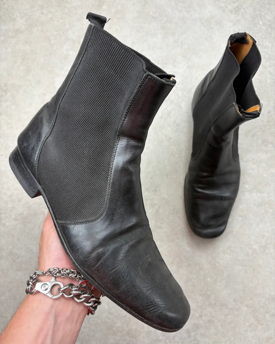 Maison Margiela Black Leather Chelsea Boots JXSbtgT 0