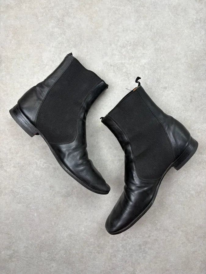 Maison Margiela Black Leather Chelsea Boots JXSbtgT 4