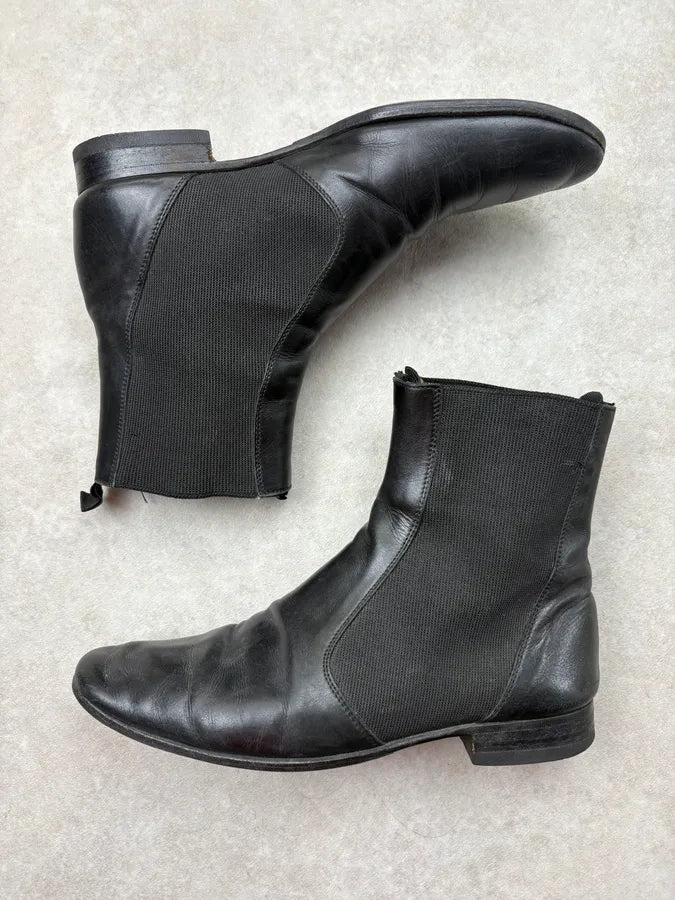 Maison Margiela Black Leather Chelsea Boots JXSbtgT 2