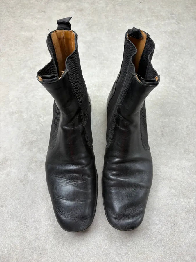 Maison Margiela Black Leather Chelsea Boots JXSbtgT 1