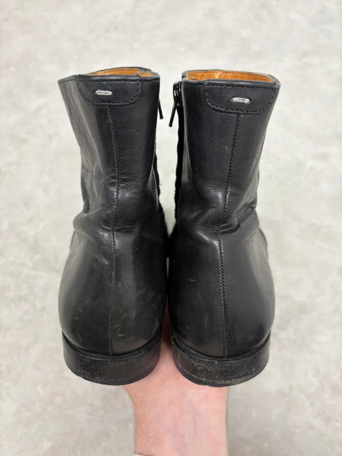 Maison Margiela Black Leather Eroded Boots DlKhLoI 7