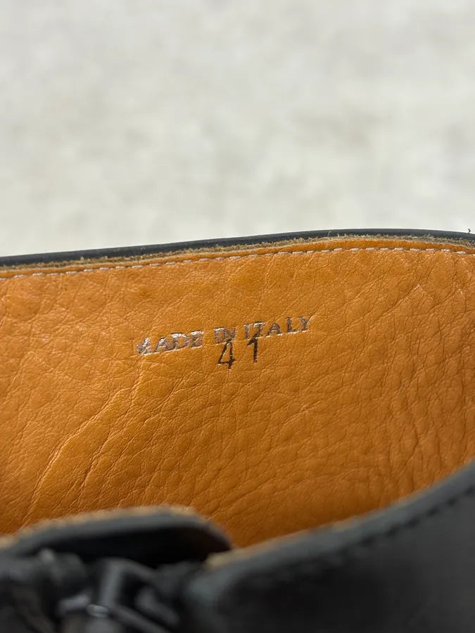 Maison Margiela Black Leather Eroded Boots DlKhLoI 8