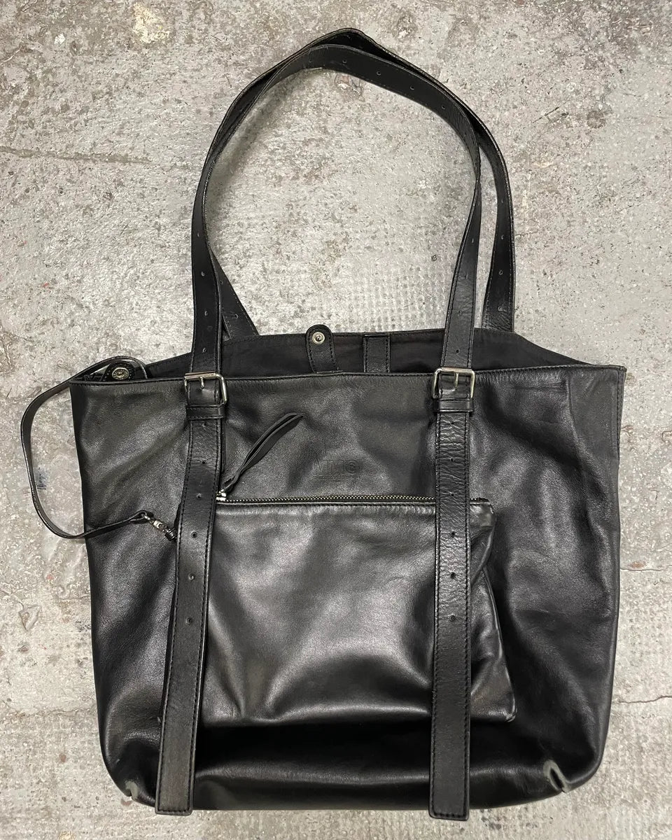 Maison Margiela Black Leather Handle Bag (OS) kRizNze 0
