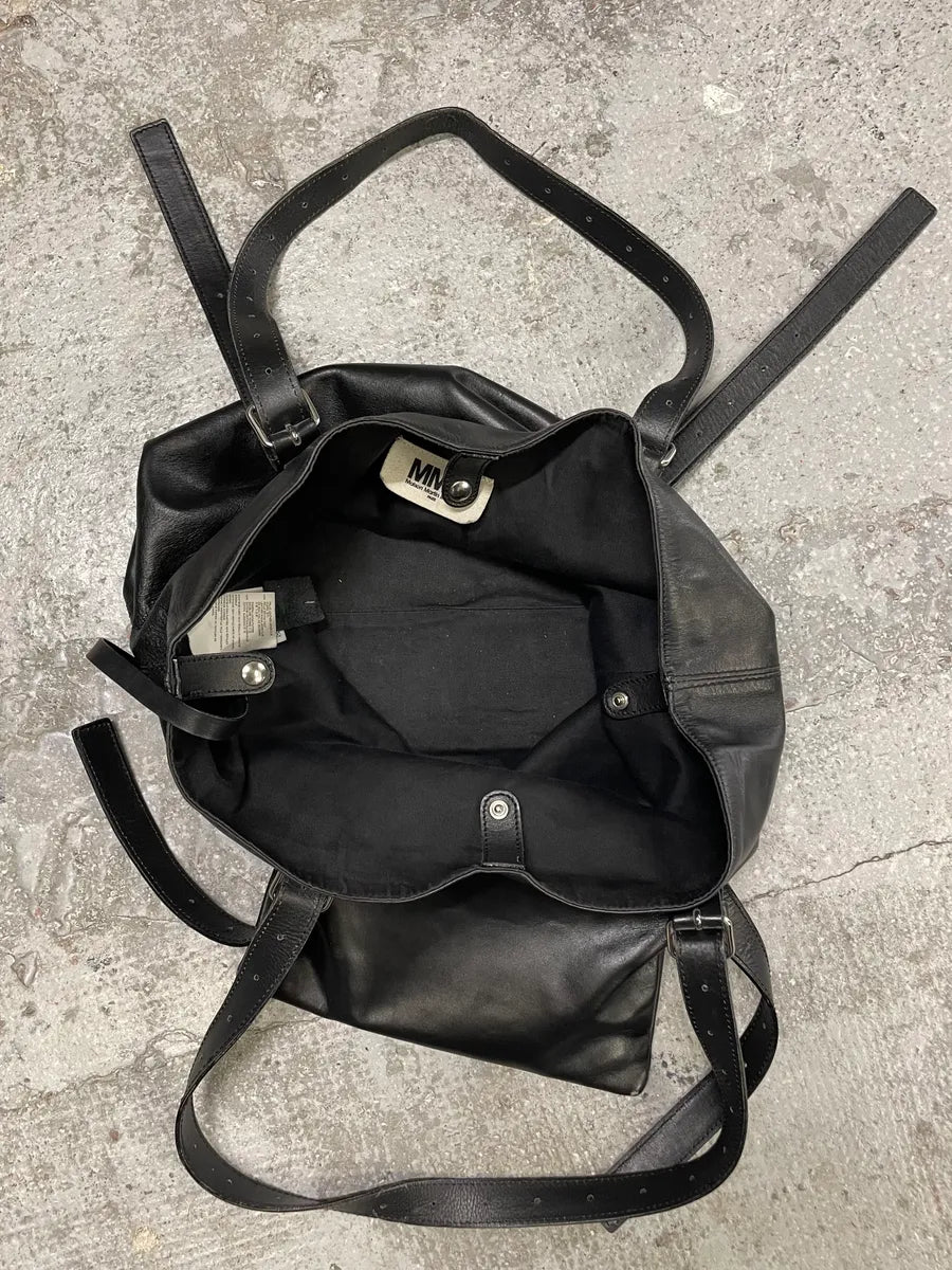 Maison Margiela Black Leather Handle Bag (OS) kRizNze 6