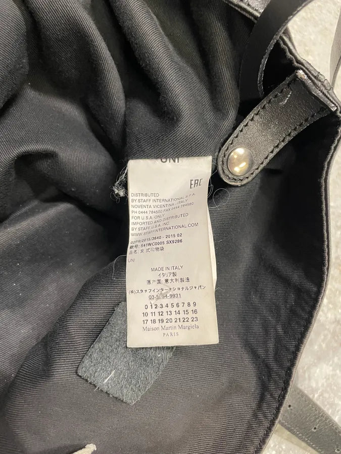 Maison Margiela Black Leather Handle Bag (OS) kRizNze 9