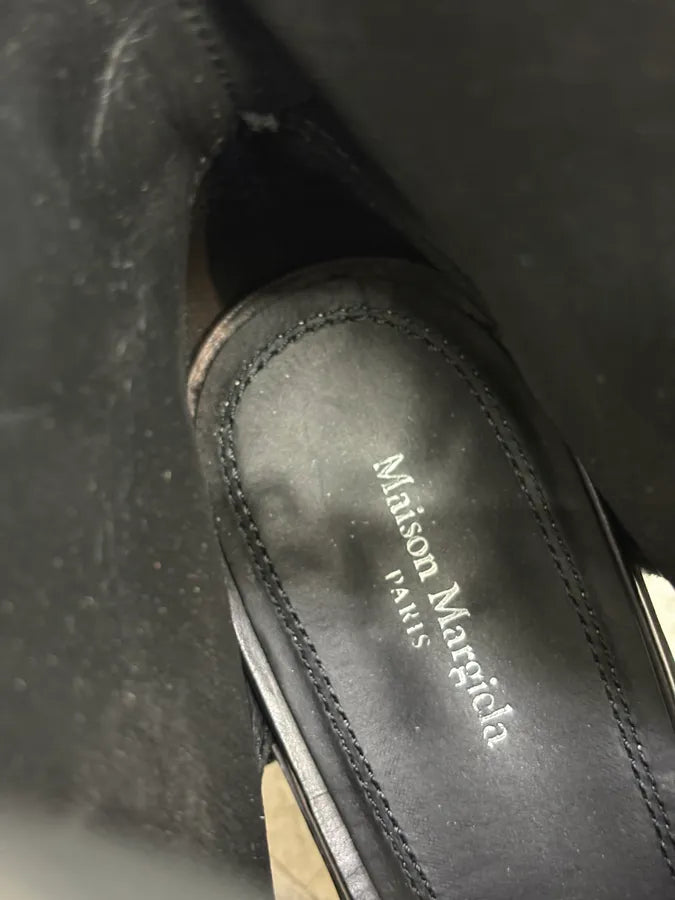 Maison Margiela Black Leather Studded Ankle Boots Kdxcoyf 8