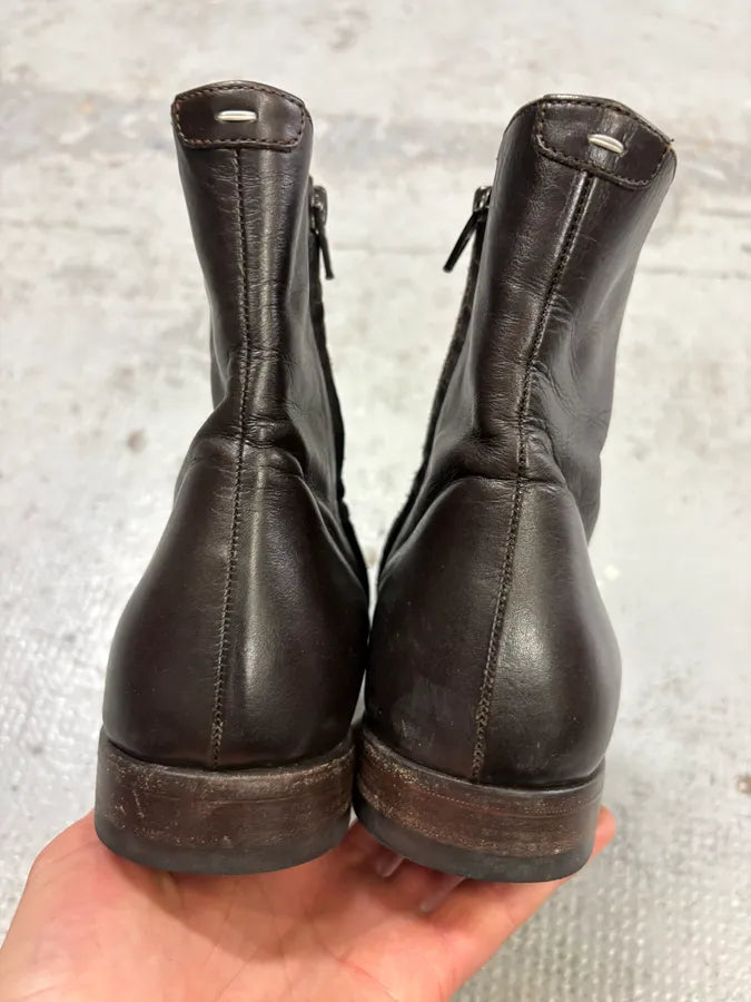 Maison Margiela Black Leather Zip Boots mMiOQYi 6