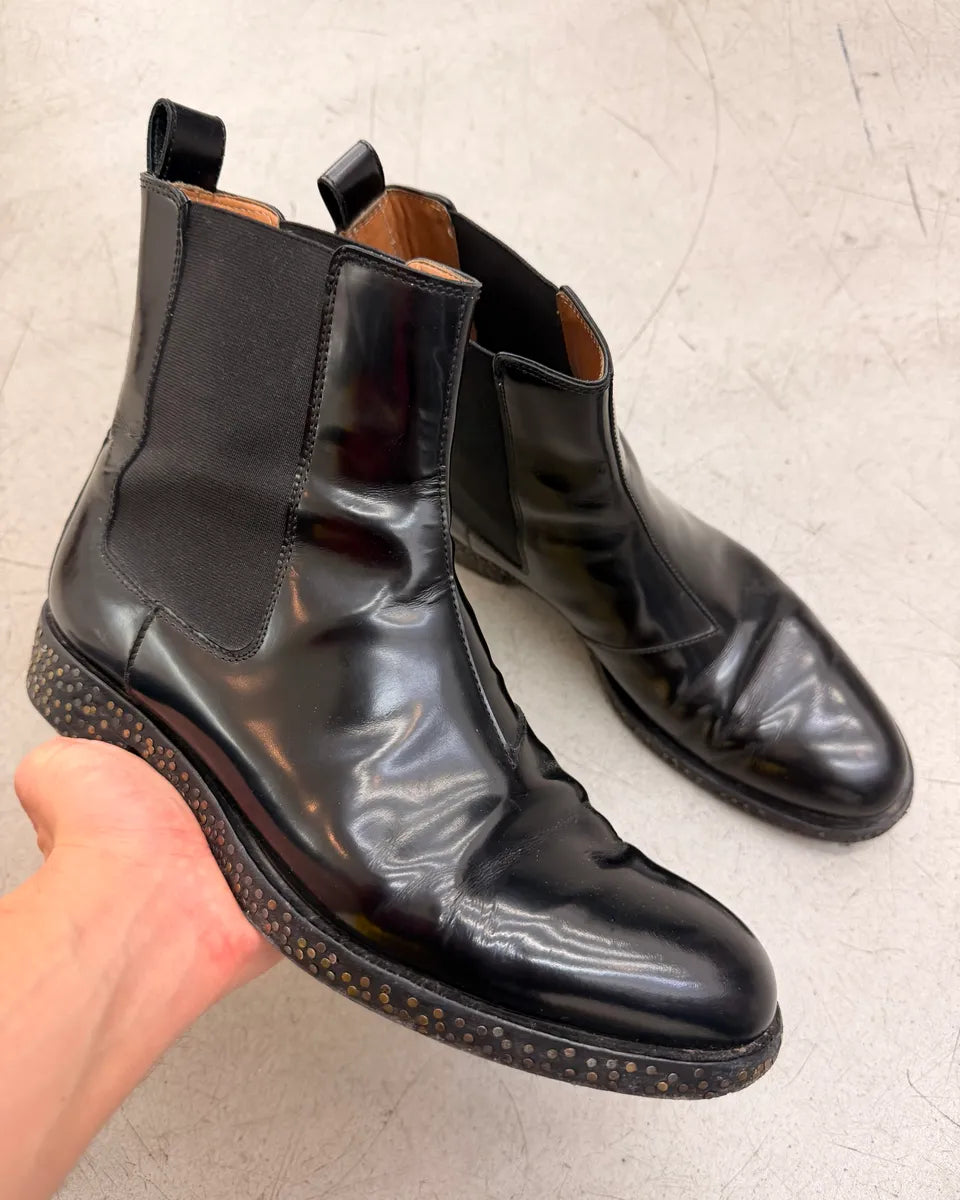 Maison Margiela Black Nail Sole Leather Chelsea Boots CmRwifV 0