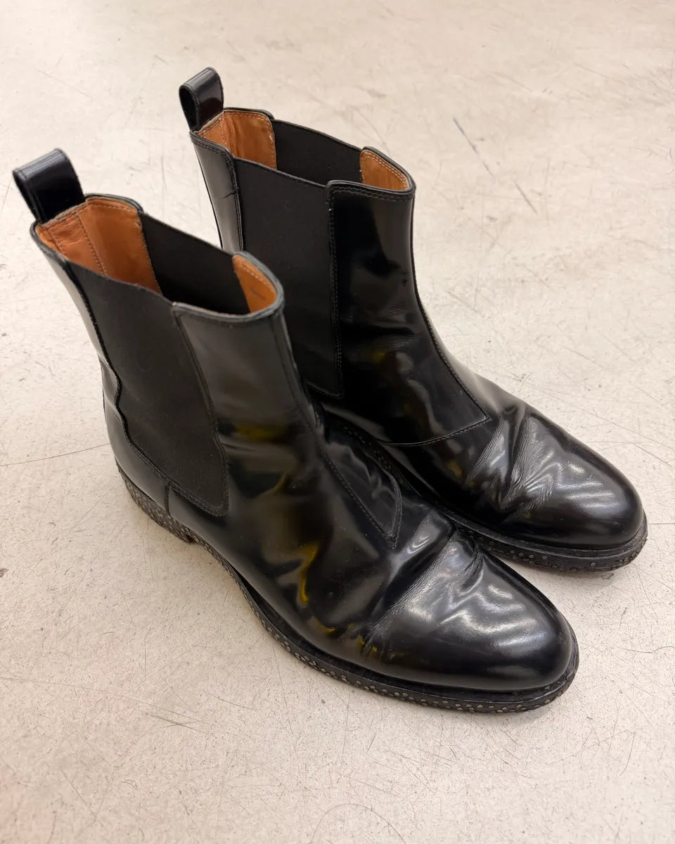 Maison Margiela Black Nail Sole Leather Chelsea Boots CmRwifV 1