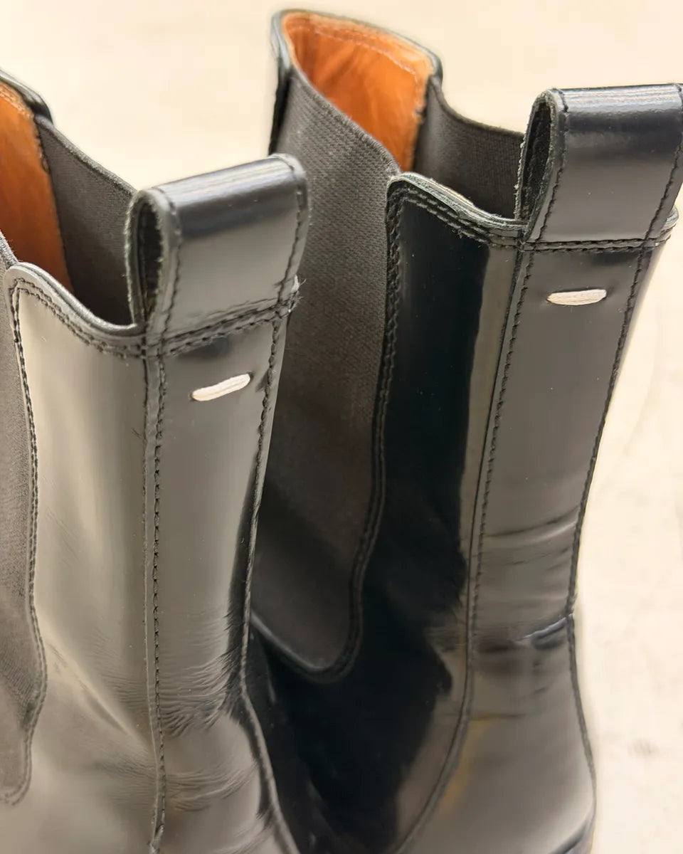 Maison Margiela Black Nail Sole Leather Chelsea Boots CmRwifV 8