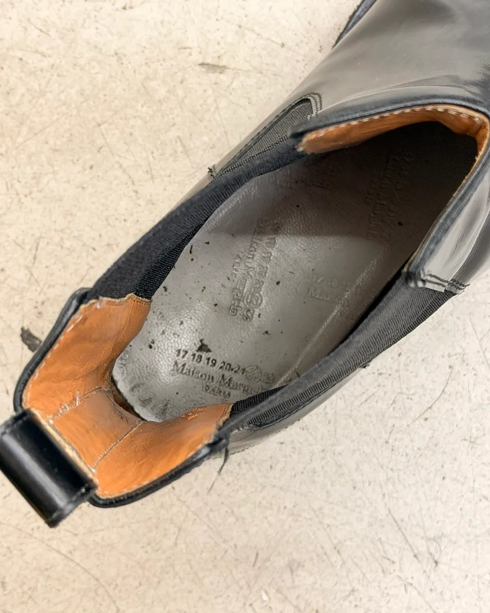 Maison Margiela Black Nail Sole Leather Chelsea Boots CmRwifV 9