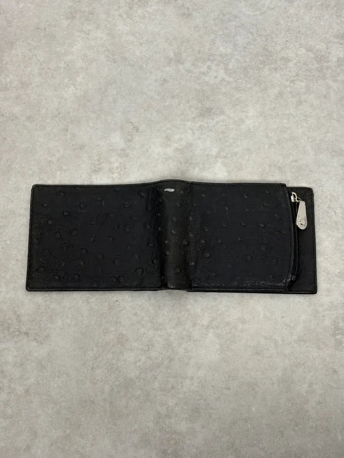 Maison Margiela Black Ostrich Effect Leather Wallet PSYmzor 2