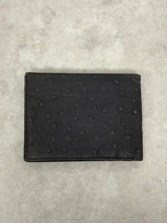 Maison Margiela Black Ostrich Effect Leather Wallet PSYmzor 1