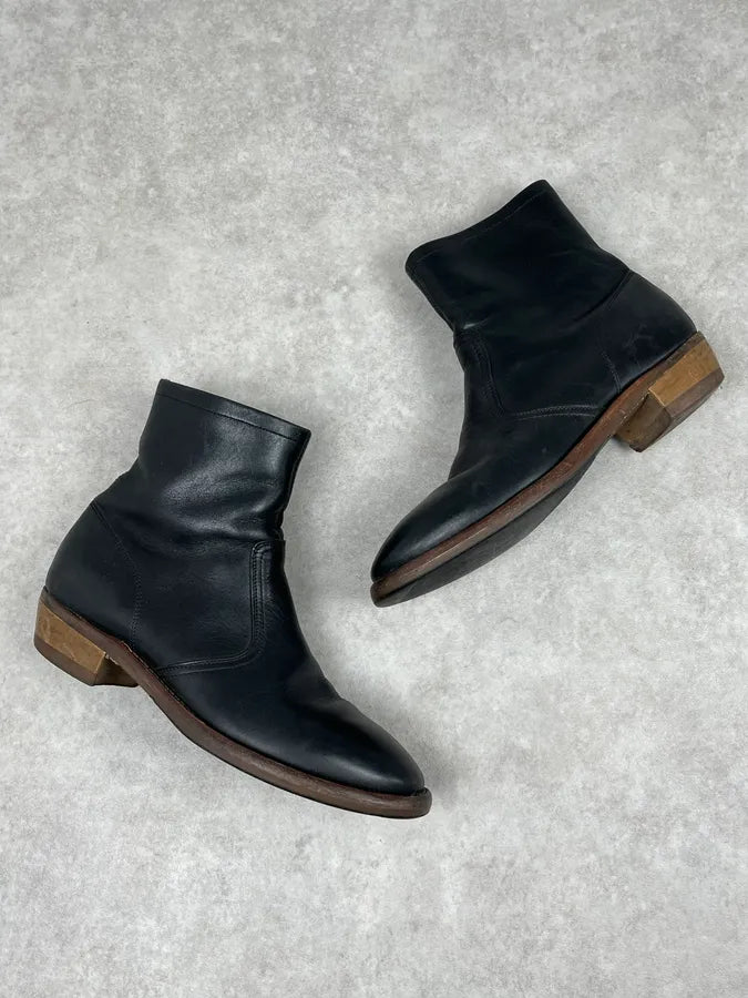 Maison Margiela Black Premium Leather Boots EoJZTyL 4