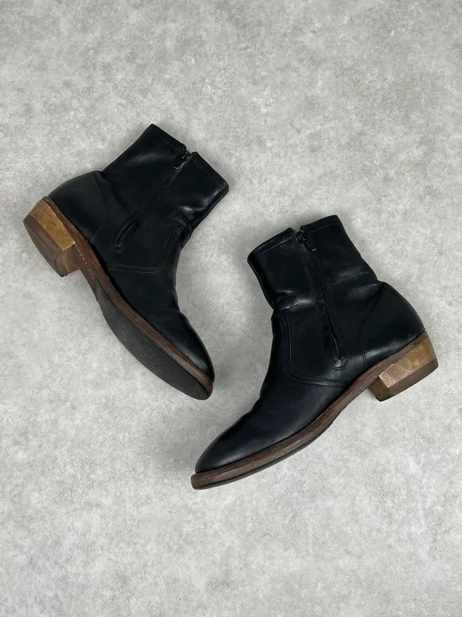 Maison Margiela Black Premium Leather Boots EoJZTyL 2