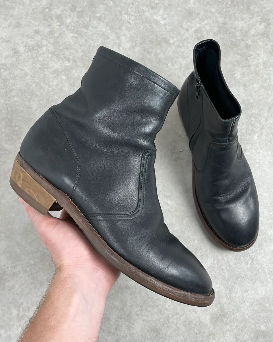 Maison Margiela Black Premium Leather Boots EoJZTyL 0