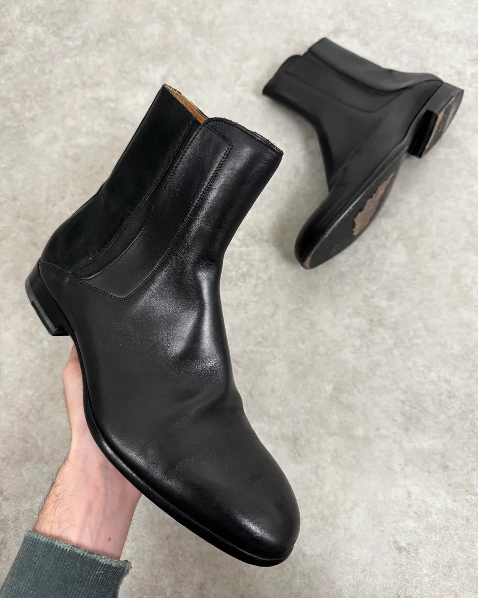 Maison Margiela Black Premium Minimalist Leather Boots vkHNlaK 0