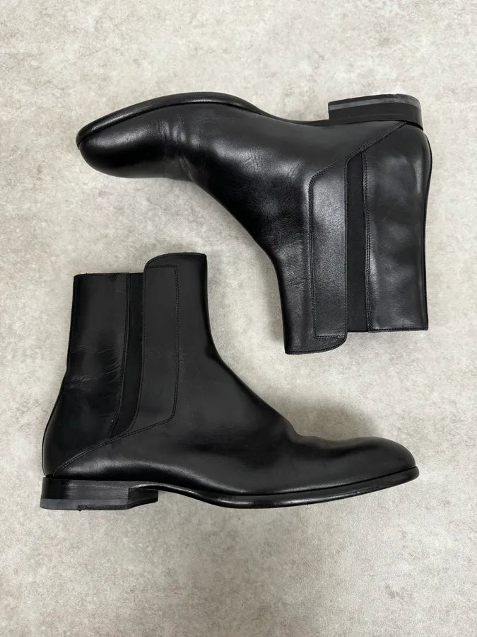 Maison Margiela Black Premium Minimalist Leather Boots vkHNlaK 1