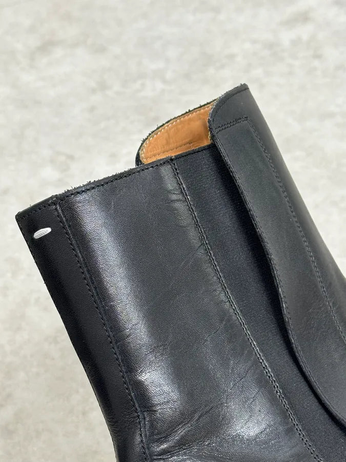 Maison Margiela Black Premium Minimalist Leather Boots vkHNlaK 6
