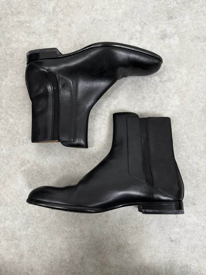 Maison Margiela Black Premium Minimalist Leather Boots vkHNlaK 2