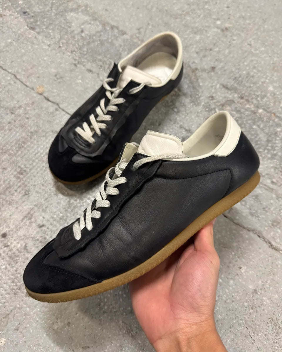 Maison Margiela Black Pure Leather Army Shoes AnwOuxy 0