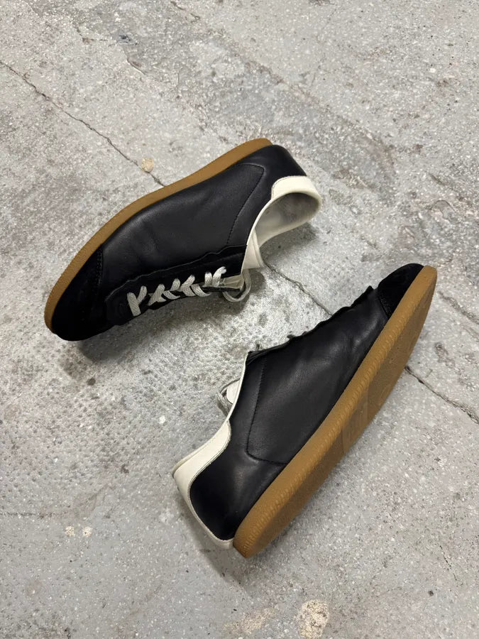 Maison Margiela Black Pure Leather Army Shoes AnwOuxy 3
