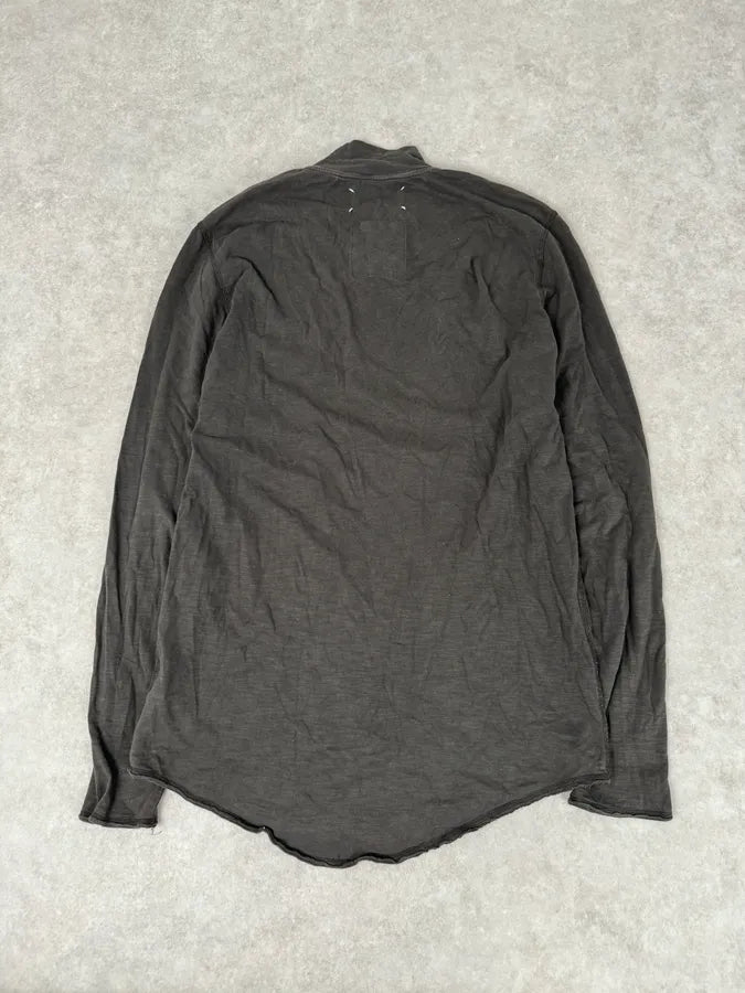 AW2014 Maison Margiela Grey Signature Henley Longsleeves nJZvonS 6
