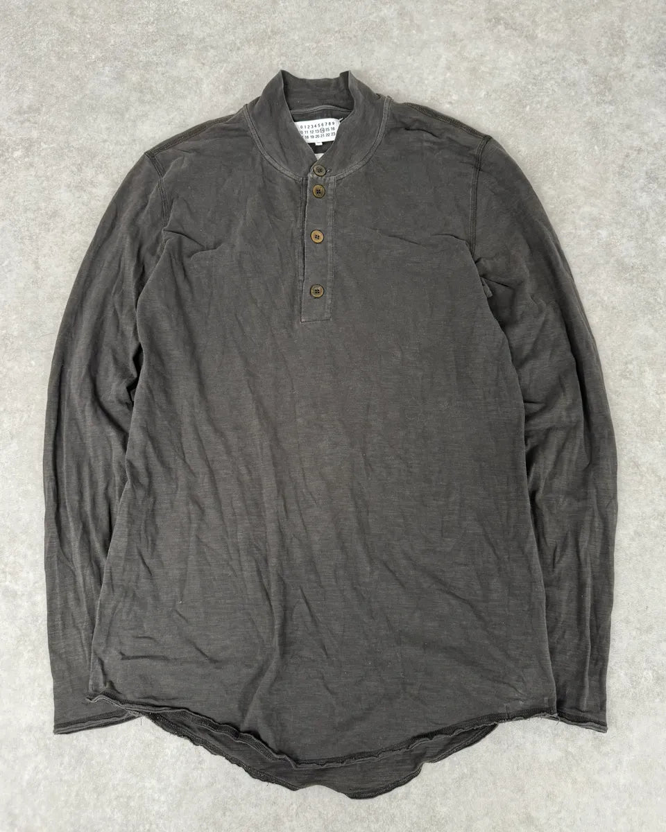 AW2014 Maison Margiela Grey Signature Henley Longsleeves nJZvonS 0