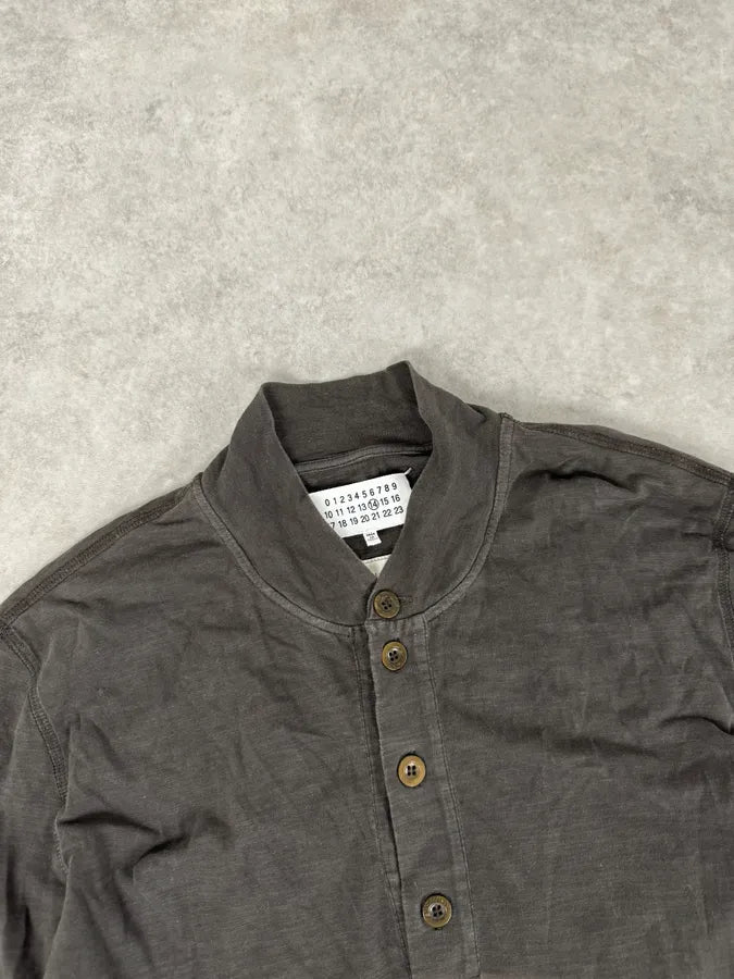 AW2014 Maison Margiela Grey Signature Henley Longsleeves nJZvonS 3