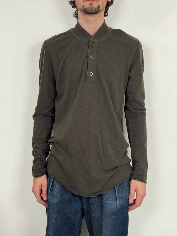 AW2014 Maison Margiela Grey Signature Henley Longsleeves nJZvonS 1