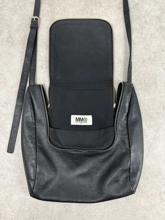 Maison Margiela Black Squared Zip Shoulder Bag OgoIKzt 6