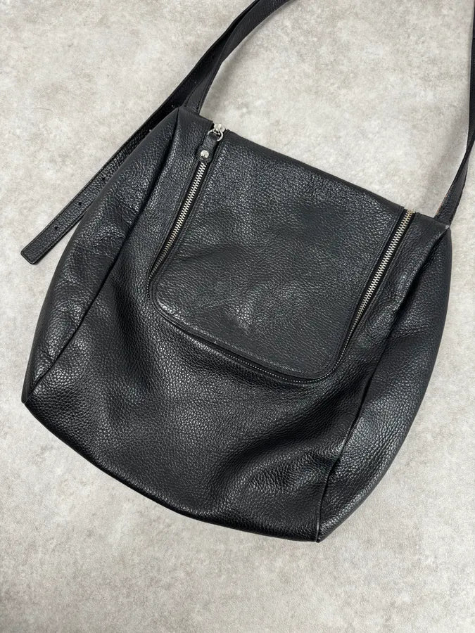 Maison Margiela Black Squared Zip Shoulder Bag OgoIKzt 4