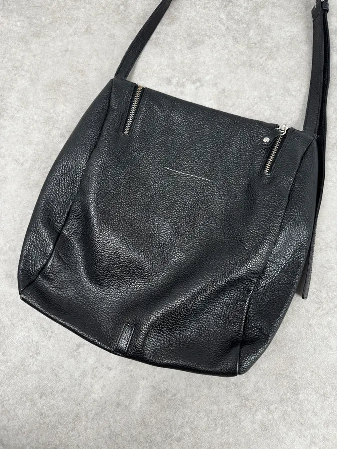 Maison Margiela Black Squared Zip Shoulder Bag OgoIKzt 5
