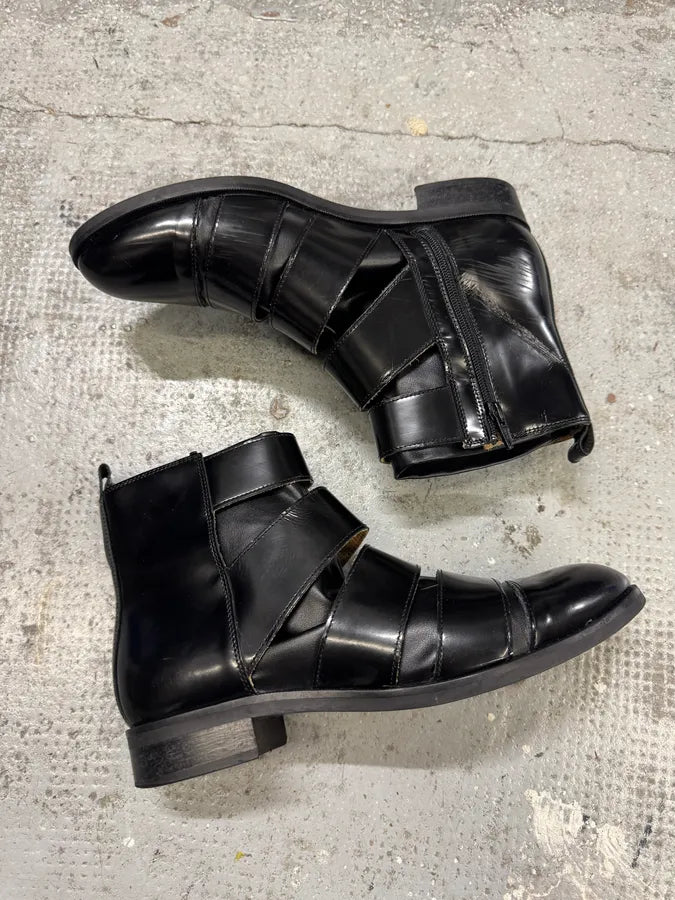 Maison Margiela Black Straps Leather Boots lSFJlhK 3