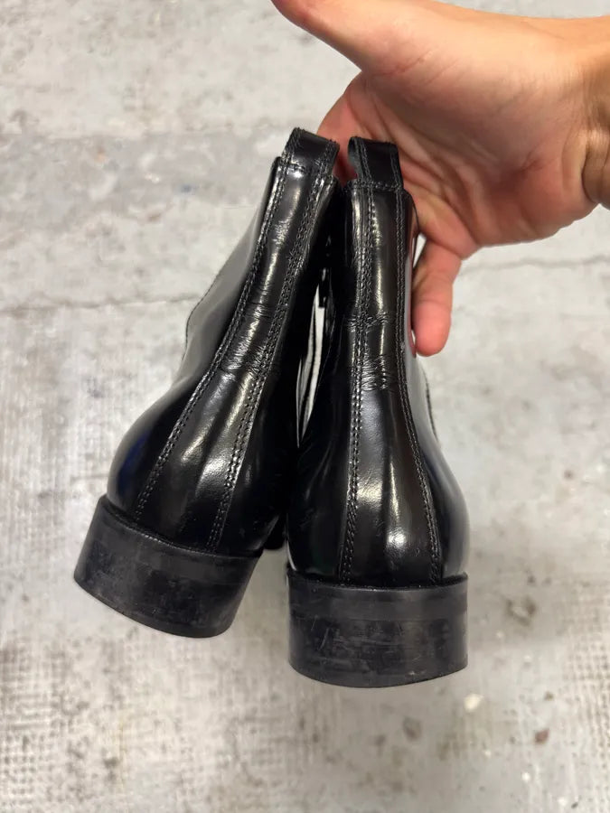 Maison Margiela Black Straps Leather Boots lSFJlhK 4