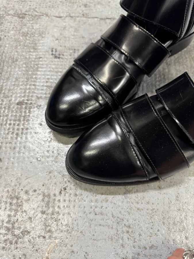 Maison Margiela Black Straps Leather Boots lSFJlhK 7