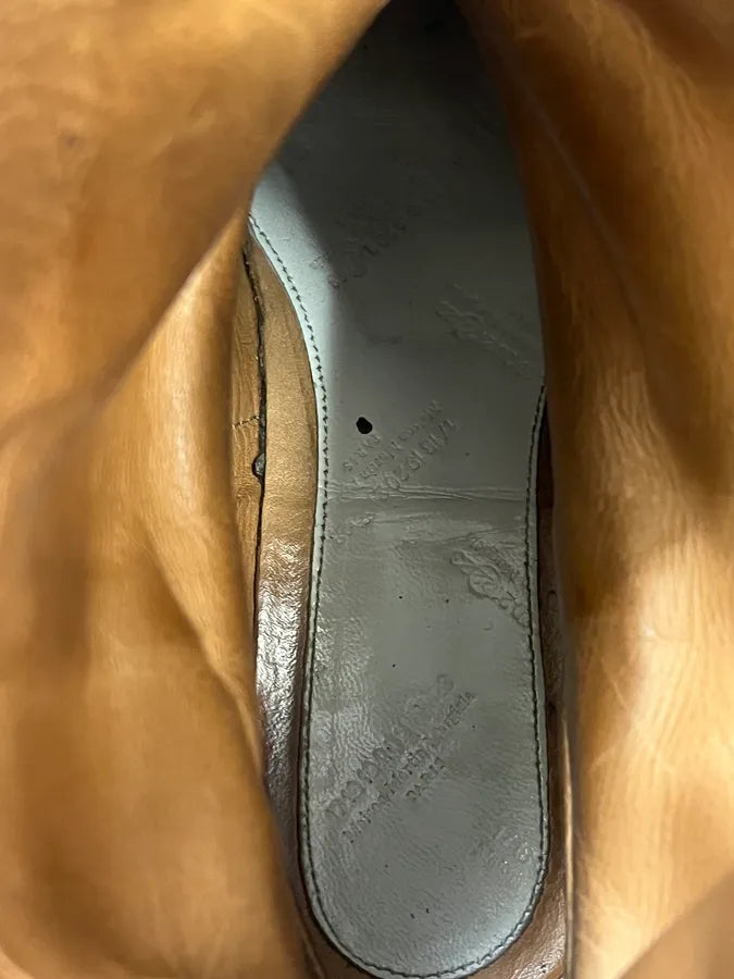 Maison Margiela Black Suede Leather Buckle Boots AfrtaAd 8