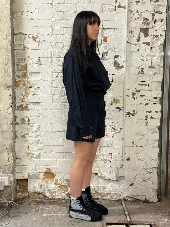 Maison Margiela Navy Trench Cropped Classy Jump Suit hZaQtJn 3